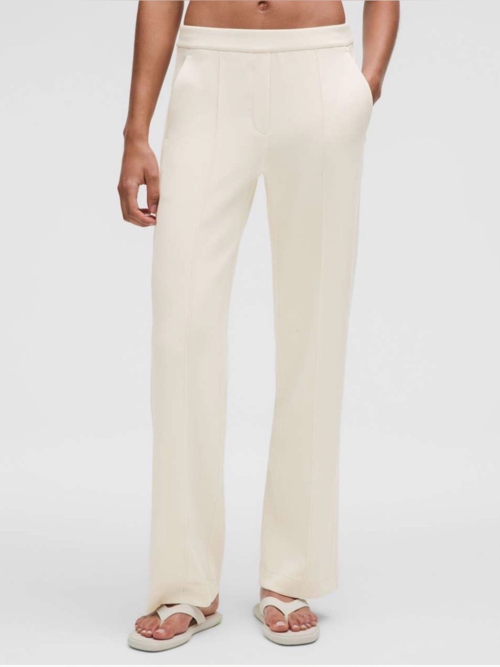 Lululemon Softstreme Pintuck Mid-Rise Pant *Regular Light Ivory (First Release)